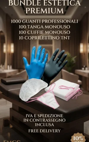 Guanti nitrile neri e blu e monouso estetica Combo 4 Canvas 061 per estetica e pmu