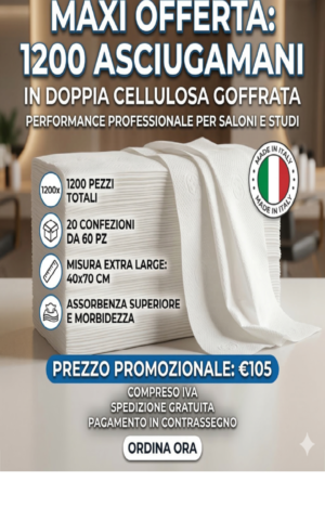 Scorta 1200 asciugamani monouso goffrati 40x70 Canvas 065