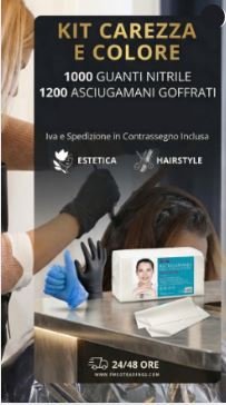 Kit Carezza e Colore Guanti nitrile e asciugamano